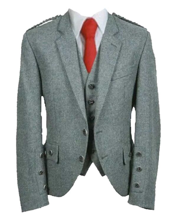 Men's Lovat Green Argyll Tweed Kilt Jacket and Vest - Classic elegance in green