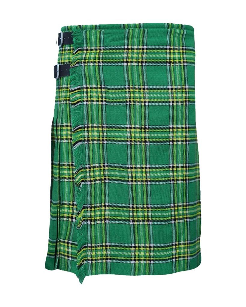 Traditional Irish National Tartan Kilt - A vibrant and stylish kilt in the iconic Irish National Tartan, featuring classic colors and intricate patterns.
