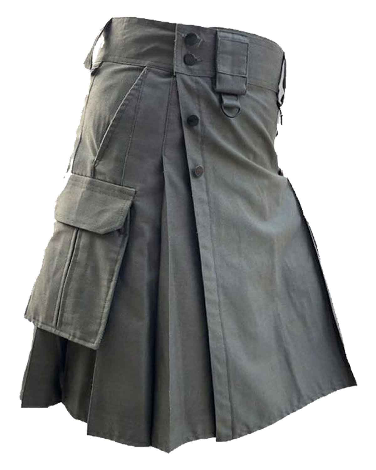 Olive-Green-Clothing-Utility-Kilt-1 Olive Green Clothing Utility Kilt: A versatile and stylish kilt in olive green, perfect for any occasion