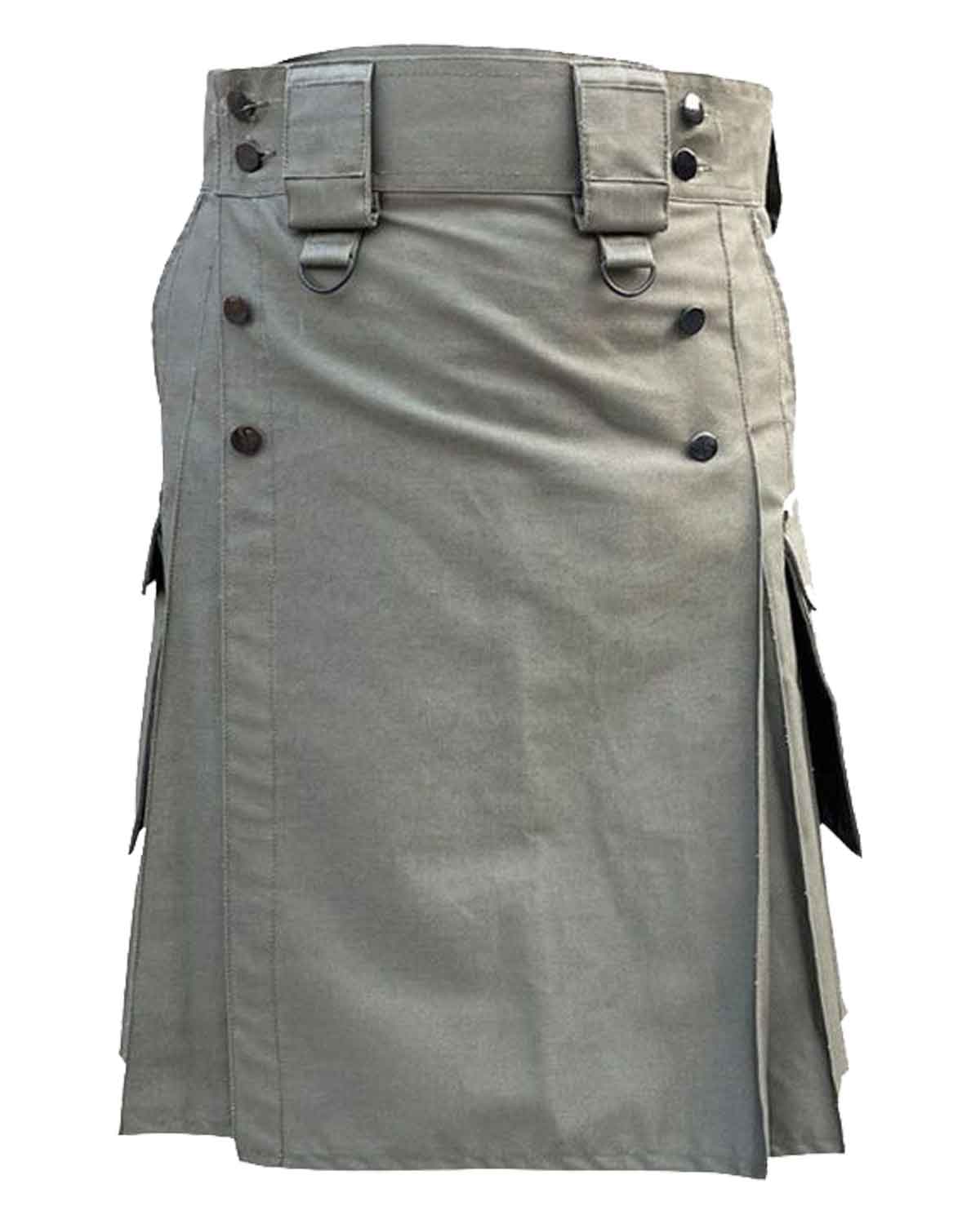 Olive-Green-Clothing-Utility-Kilt-22 Olive Green Clothing Utility Kilt: Durable and stylish kilt in olive green, designed for practicality and comfort