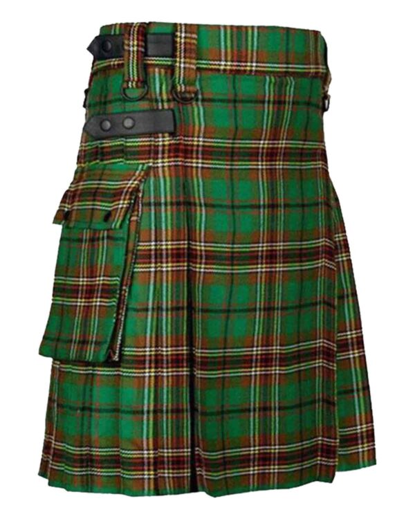 Tara Murphy Tartan Utility Kilt for Men - A stylish and practical kilt featuring the Tara Murphy tartan pattern, perfect for men's fashion and functionality.