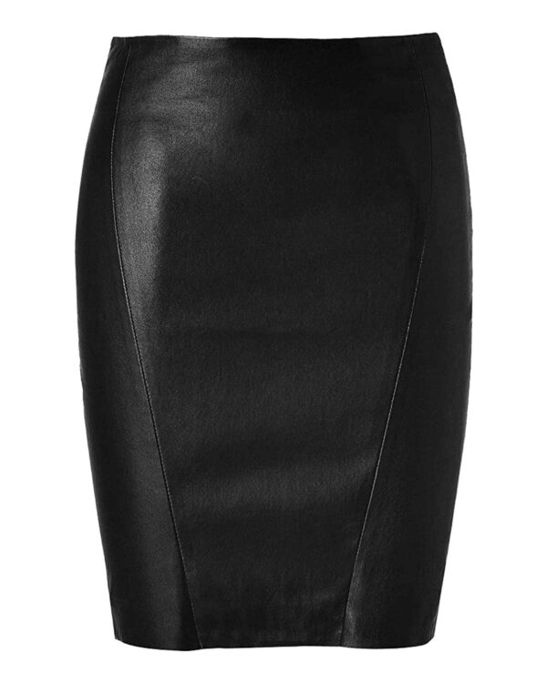 Stylish leather mini skirt for women featuring functional pockets.