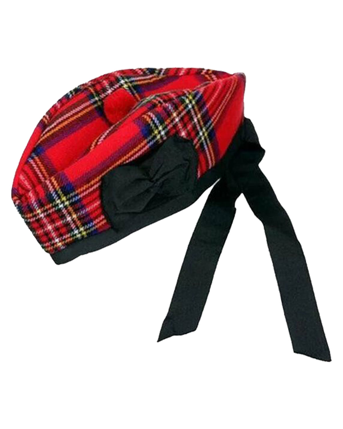 Royal-Stewart-Glengarry-Hat A traditional Scottish tartan-patterned Glengarry hat with the Royal Stewart design.