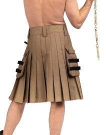 Back view of the Modern Utility Work Kilt, highlighting pleated design and reinforced structure.